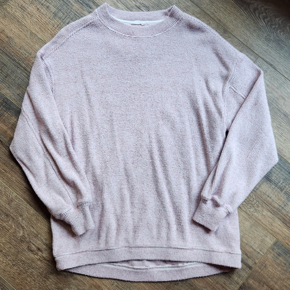 Aerie Soft Crewneck Sweatshirt Size XS In Red/White‎ Combo